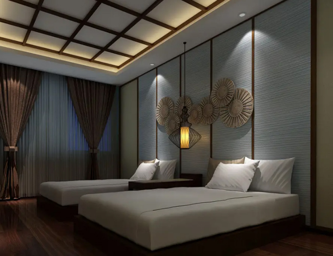 月光下的宁静港湾